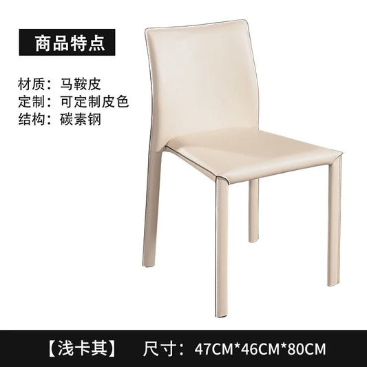 Stackable Household Dining Chairs Italian Style Minimalism Light Luxury Dining Chairs Makeup Backrest Chair Home Furniture
