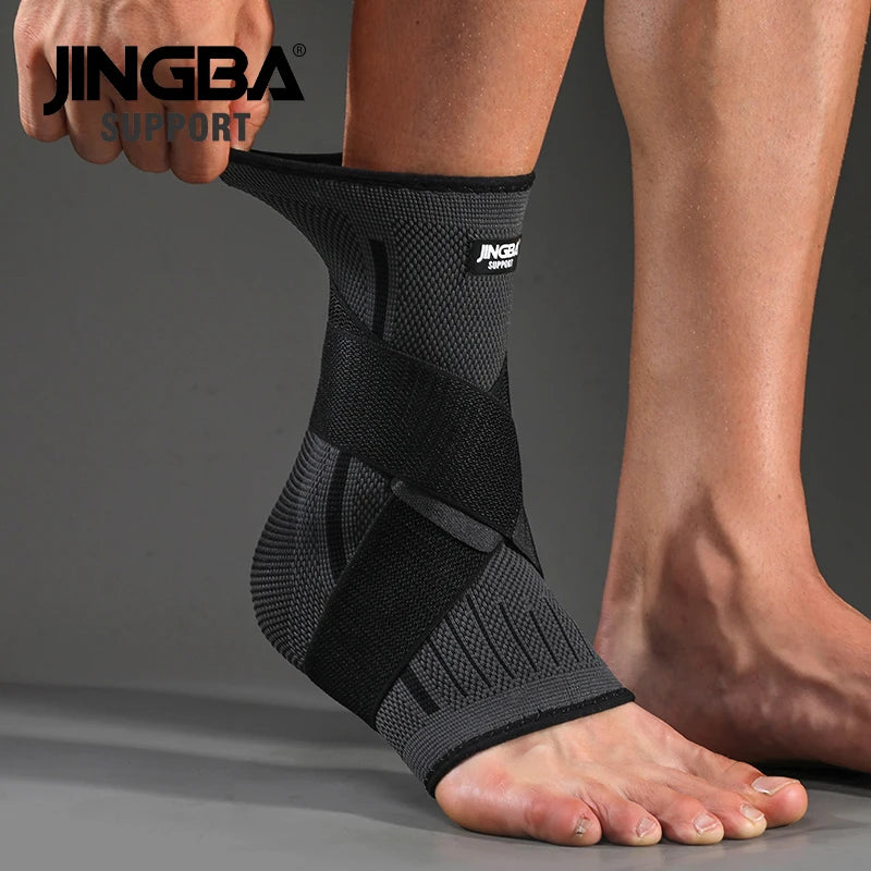 Suporte de tornozelo de compressão ajustável para homens e mulheres, cinta de tornozelo forte, proteção esportiva, 1 pc