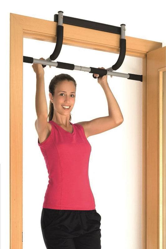 Barra de entrenamiento FITNESS multifuncional JOCCA para casa fuerza y musculatura de brazos, pecho, ABDOMEN y espalda, ideal para flexiones en suelo o en altura sin necesidad de fijación ni perforación.
