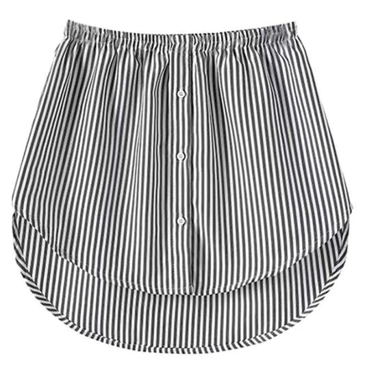 Falda interior irregular de algodón para mujer, minifalda falsa con cola desmontable, dobladillo a cuadros, extensor de dobladillo para mujer