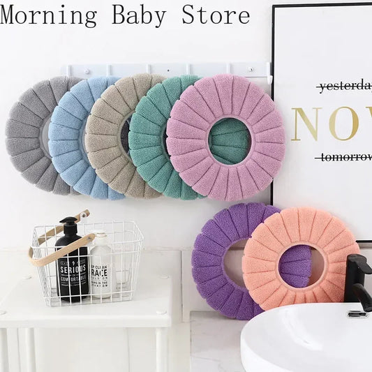 Funda universal para asiento de inodoro con diseño de calabaza, lavable y cálida, con forma de O, para niños, accesorios para ir al baño