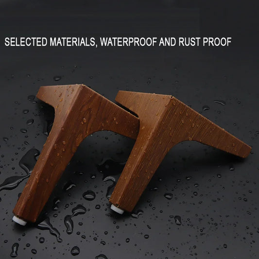 Walnut Finish Furniture Pernas, Design estendido para armários e sofás de madeira, 6,69"