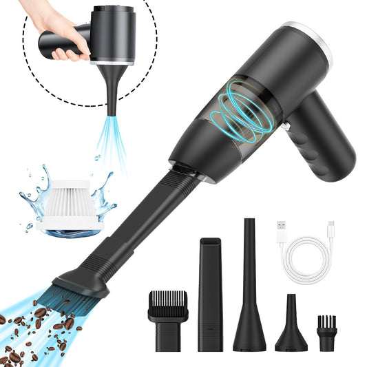 Handheld Cordless Vacuum Cleaner Car Vacuum Portable Wireless, 4-in-1 Vacuum/Blow/Charge/Pump, Vacuum Compressed Air Dust Removal, Wind Dry Hair Dryer Electric Dust Remover, Simple Operation, Cleaning Without Residue