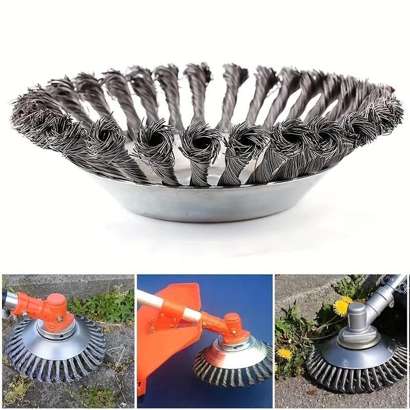 Heavy-Duty Steel Wire Trimmer Head - Ideal for Efficient Garden & Lawn Care, Metal Construction