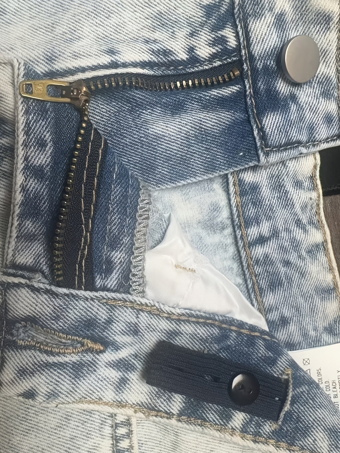Jeans de mezclilla de moda para niñas HEY+JEANS, corte holgado largo, cintura ajustable, pierna ancha, bordado de mariposa, sin elasticidad, de temporada, cierre de cremallera, pantalones casuales juveniles.