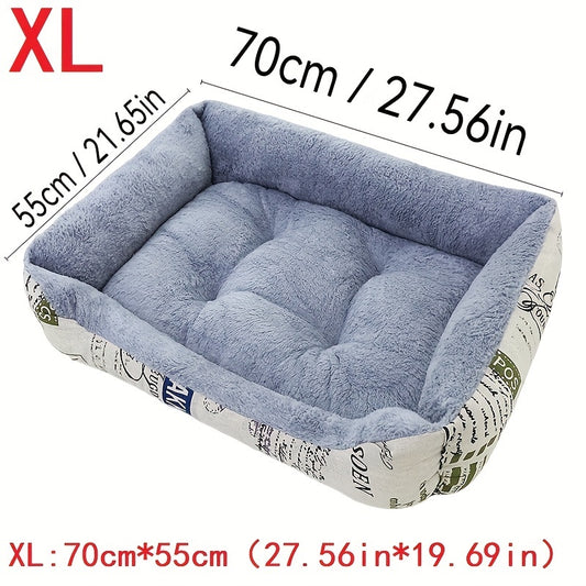 Cama de felpa acogedora para gatos y perros pequeños (mejor valorada): nido acolchado grueso y cálido de estilo tradicional.