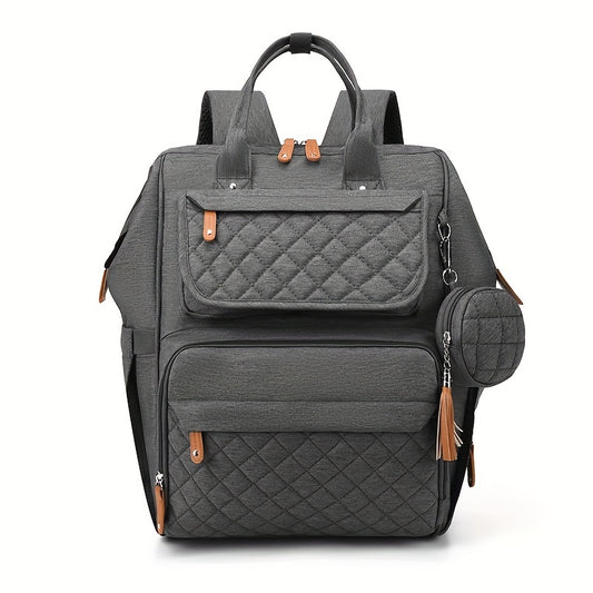 Mochila de gran capacidad, multifuncional, portátil, para mamá, con compartimentos múltiples para guardar biberones y pañales.