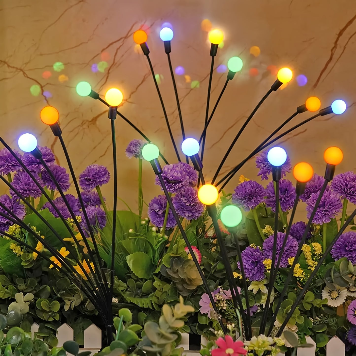 Lámpara solar de luciérnaga de 12 LED para exteriores, iluminación LED impermeable para decoración de jardín, paisaje, césped, decorativa, 4/8 LED