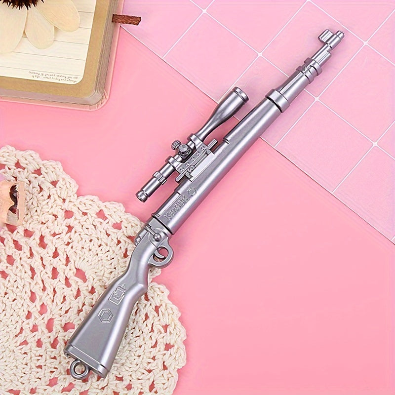 Juego de 4 bolígrafos de gel con forma de rifle | Bolígrafos divertidos y novedosos | Artículos de oficina y escolares geniales | Artículos de escritura para adolescentes y adultos | Edad aplicable: 14+