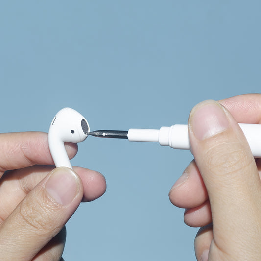 Cepillo de limpieza para auriculares AirPods, AirPods Pro 1 y 2, kit de herramientas de limpieza portátil 3 en 1 para estuches de auriculares inalámbricos.