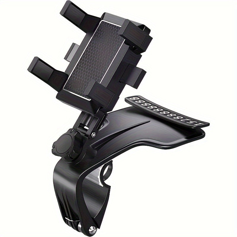 Soporte creativo para teléfono móvil de coche que puede girar 360 grados, soporte para teléfono móvil de navegación para tablero de instrumentos de coche con placa de matrícula de estacionamiento