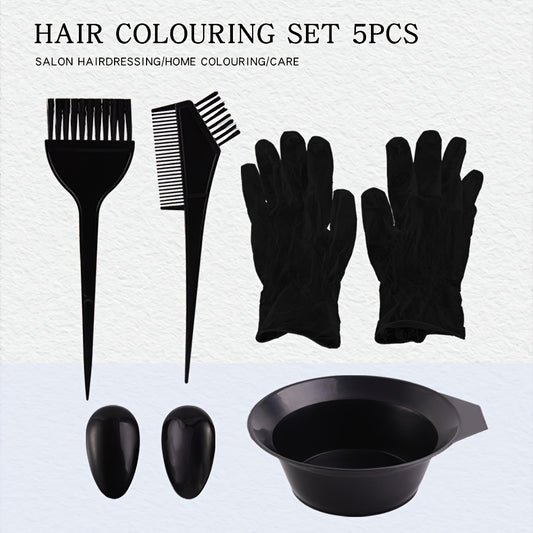 Kit de 9 piezas para teñir el cabello: Kit de 9 piezas para teñir el cabello normal, juego de herramientas profesionales para aplicar tinte de salón, con tazón para mezclar, pinceles, guantes, aplicador de tinte y varita desechable.