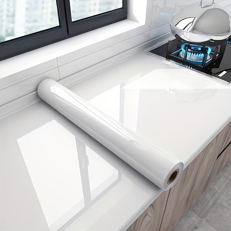 PVC Self-Adhesive Splatter Guard Roll, Fireproof & Heat-Resistant Oil-Proof Sticker, for Kitchen Stove, Countertop, Cabinet & Wall Protection, with Renewable Surface Cover Film for Holiday Cooking, Christmas, Halloween, Easte
