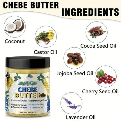 [Popular Choice] Goiple African Chebe Hair Butter - 8.8oz | Long-Lasting Moisture & Softness, Natural Chebe Powder Extract for Enhanced Texture & Scalp Health, Goiple