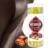 GZE Hair Batana Oil Capsules - Cold-Pressed and Unrefined Oil for Hair, Fortifies Weak and Dry Hair - Non-Greasy Formula Enriched with Antioxidant Vitamins - 20 Capsules