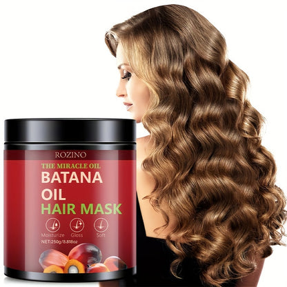 250g Miracle Oil Bataan Oil Hair Mask Deep Hair Care Conditioner Smoothes Frizzy Hair Hydrates and Moisturizes Hair Strands Strengthens Hair Roots Designed for Damaged Hair Types Makes Hair Smooth and Healthy Looking