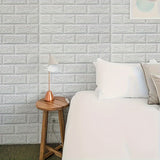 30pcs 3D Brick Wall Stickers, DIY Square Wall Decals, Easy Peel Stick Cleanable Cuttable, For Kitchen Living Room Bathroom Hallway, Plastic Ceiling Tiles Stickers, To Avoid Overall Damage During Transportation, Please Do Not