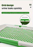 Leak-Proof Silicone & PP Dog Potty Trainer - Easy Clean-Up, Three-Layer Design Pet Toilet for Indoor Use, Ideal for House Training Puppies, Housebreaking Aid|Petfriendly Design|Silicone Dog Toy