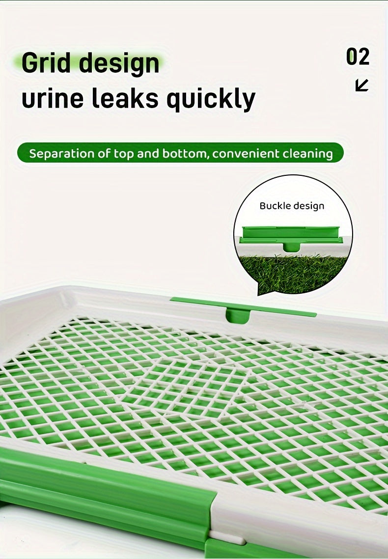Leak-Proof Silicone & PP Dog Potty Trainer - Easy Clean-Up, Three-Layer Design Pet Toilet for Indoor Use, Ideal for House Training Puppies, Housebreaking Aid|Petfriendly Design|Silicone Dog Toy