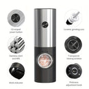 1pc Electric Salt And Pepper Grinder With Adjustable Coarseness Refillable, Pepper Mill, Battery Powered, Kitchen Automatic Grinder, Kitchen Gadgets