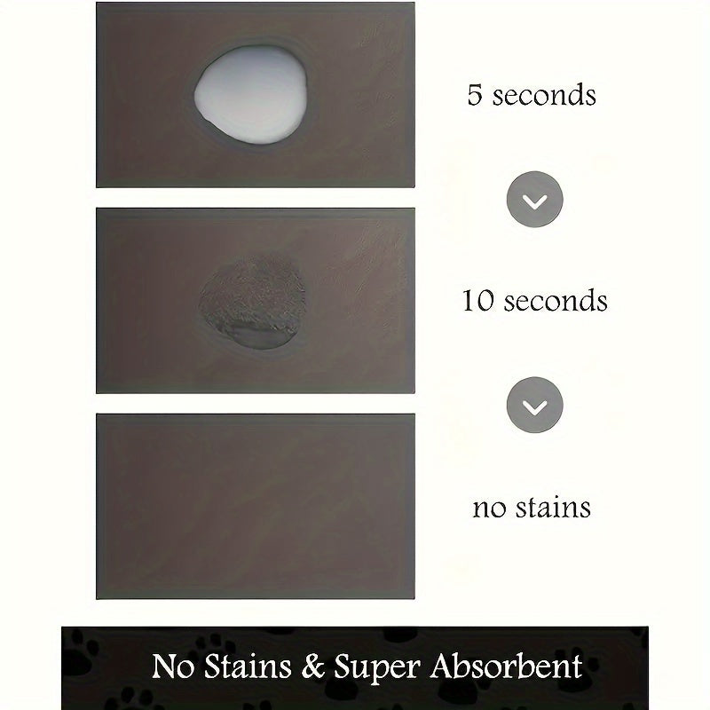 100% Absorbent Pet Feeding Mat, Dog Food and Cat Food Mat with Overflow Protection for Floors, Dog Meal Mat Water Bowl, Pet Accessories