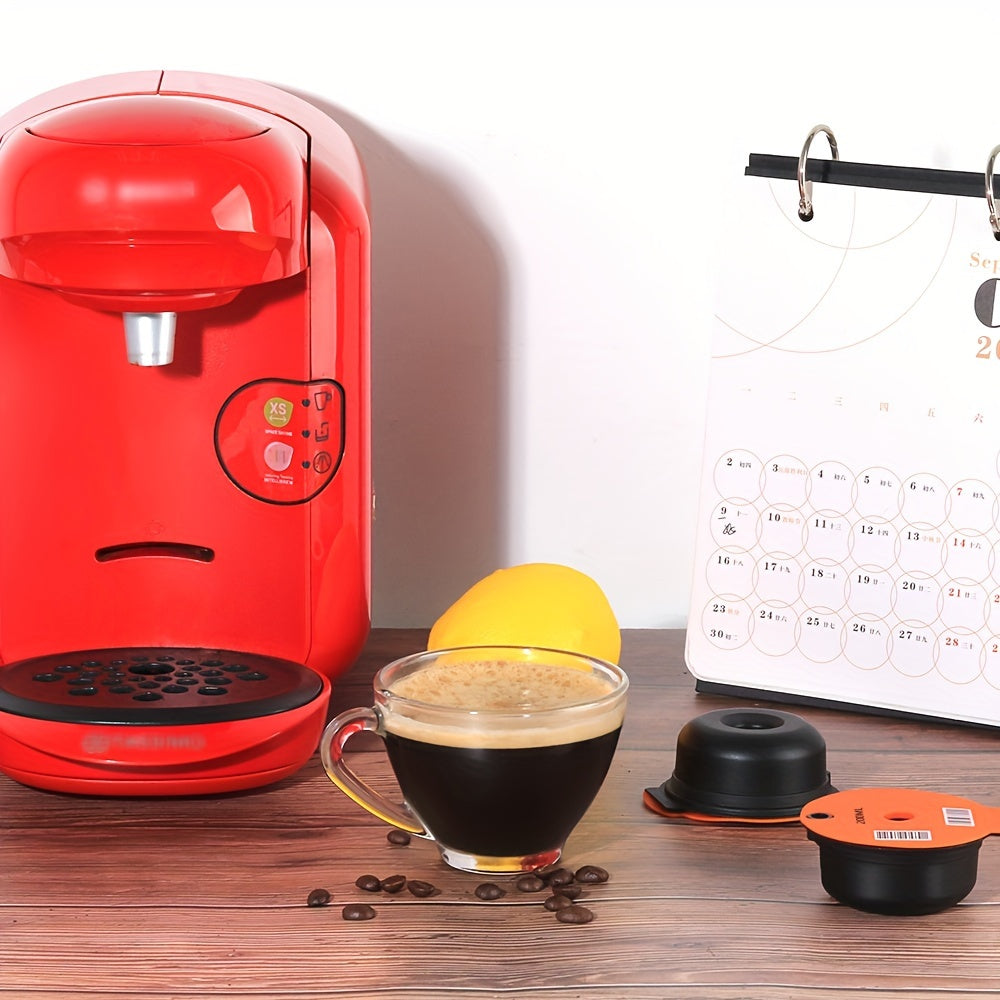 Reusable Coffee Capsule Pod with Silicone Lid, 200ml - 1pc, Compatible with Bosch Tassimo Machines, Permanent Filter Refillable Coffee Pod, BPA-Free Plastic