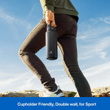 40oz Insulated Water Bottle with 2-in-1 Straw and Spout Lid, Keeps Cold for 24H, Leak-Proof, BPA-Free, Double Wall Stainless Steel Water Bottle for Sports, Gym, Travel, Office and School Eid Al-Adha Mubarak