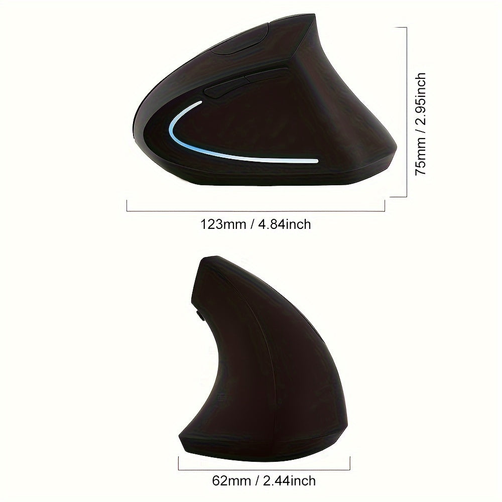 Wireless Mouse Vertical Gaming Mouse USB Computer Mice Ergonomic Desktop Upright Mouse   for PC Laptop Office Home