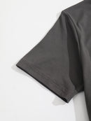 2pcs Women'S Plus Size Casual Outfit - Heart Print Short Sleeve T-Shirt & Pocketed Shorts, Stretchy Waistband, Crew Neck, Soft Fabric, Perfect for Spring/Summer