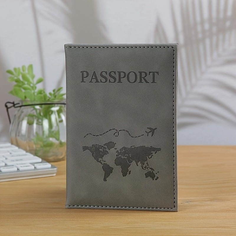 Minimalist Passport Protector, Document Holder, Men's Solid Colour Card Wallet