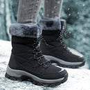 Women's Waterproof Insulated Snow Boots with Faux Fur Lining, Thick Rubber Sole, and Adjustable Laces for Winter Outdoor