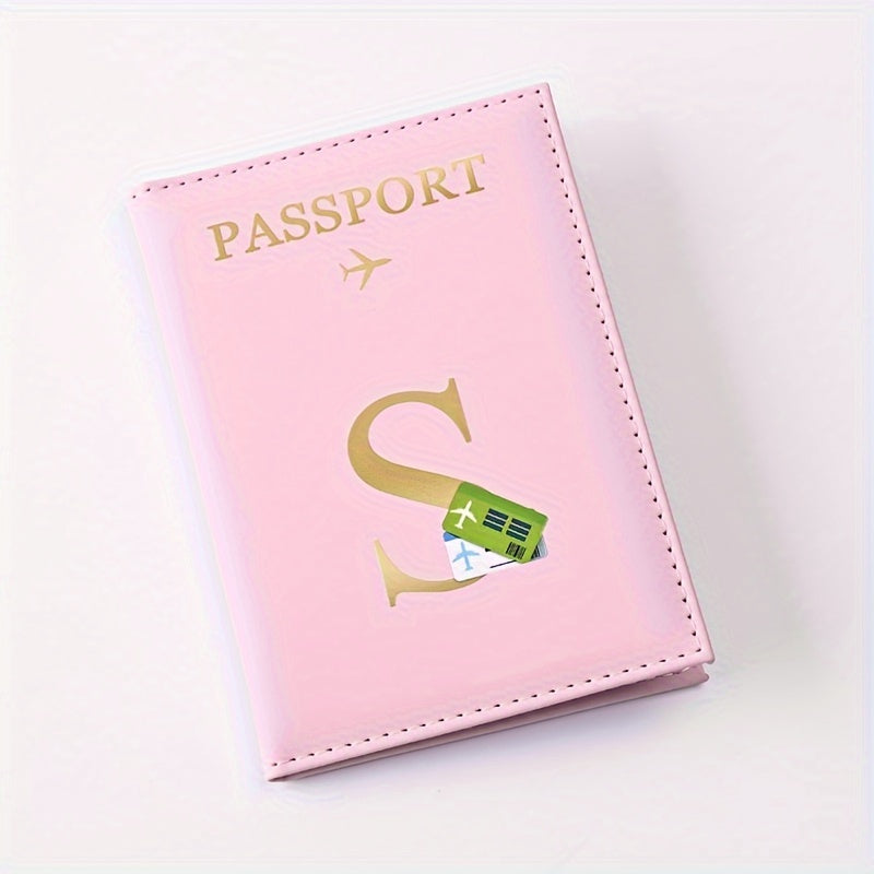 Creative Color Printing Letter Faux Leather Multi-Functional Passport Holder SIM Card ID Holder