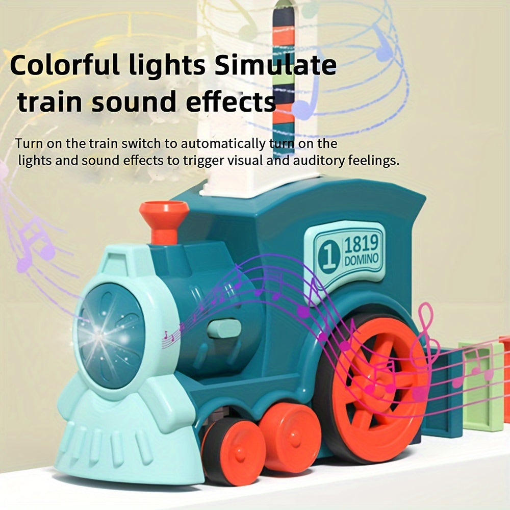 Fun and Educational Domino Rally Electric Train Set for Kids - Creative Building Blocks for Hours of Fun! HalloweenChristmas Gifts
