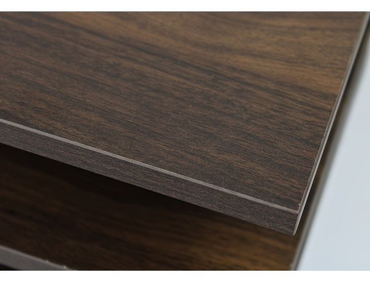 Square Wooden Fiberboard Desk Organizer - Sturdy Storage Rack for Office Supplies, Printer Stand, and Home Organization with Ample Space