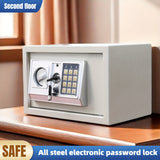 Large All-Steel Fireproof Burglar-Proof Safe with Combination Lock, Home Office Financial Cash Management Box, Jewelry Collection Safe, Wall-Mounted/Cabinet-Mounted, Electronic Password Lock, No Battery Included