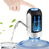 USB Rechargeable Electric Water Bottle Pump - Automatic Dispenser for 3-5 Gallon Jugs, Portable Camping Drinkware Accessory by Sanhao