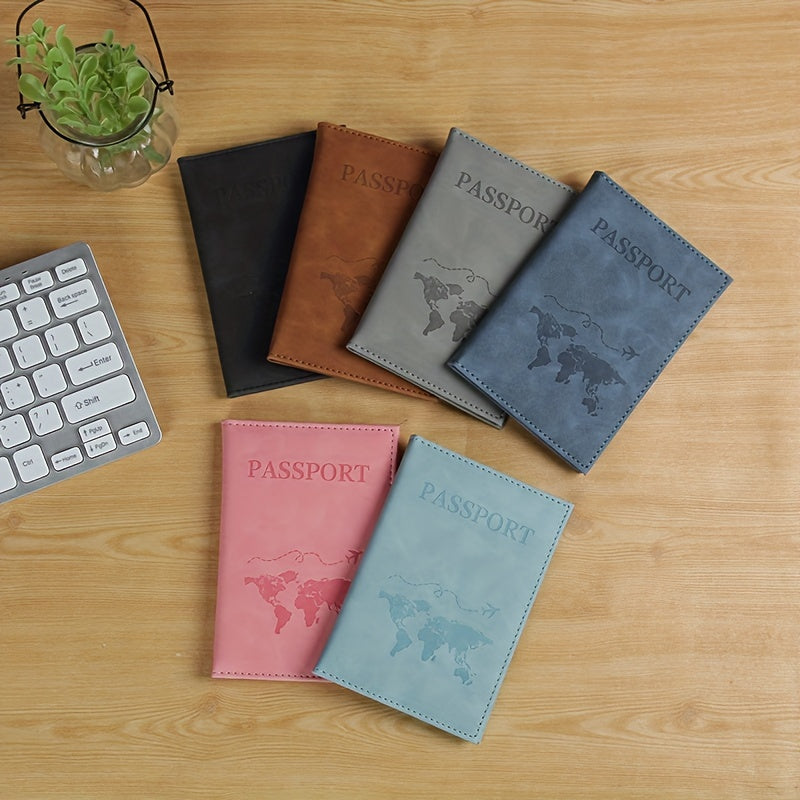 Minimalist Passport Protector, Document Holder, Men's Solid Colour Card Wallet