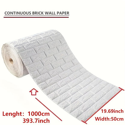 Modern 3D Peel-and-Stick Wall Decals - Easy Clean, Self-Adhesive Foam Wallpaper for Kitchen, Living Room, Bathroom, Hallway - European Home Decor, DIY Renovation, Easy Cut and Stick, Bedroom and Living Room Decor, 3D, Foam Wa
