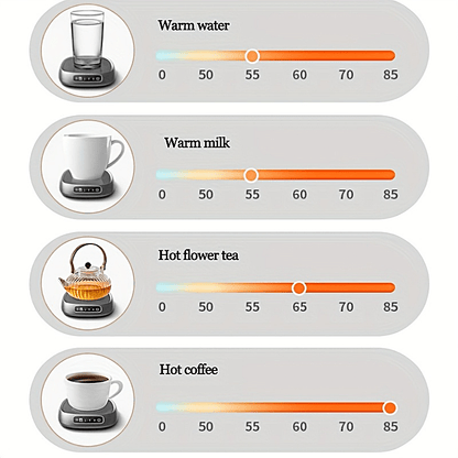 1pc New Smart Constant Temperature Touch Screen Heating Cup Mat Insulation Warm Cup Mat, 3-Speed Temperature Control, USB Powered Heating Pad for Drinks, Milk, Tea, Hot Chocolate, Ideal for Home and Office Use