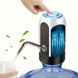 1pc, Water Bottle Pump, Electric Water Bottle Pump, USB Rechargeable Automatic Drinking Water Pump For Universal 3-5 Gallon Bottles, Portable Camping Water Dispenser