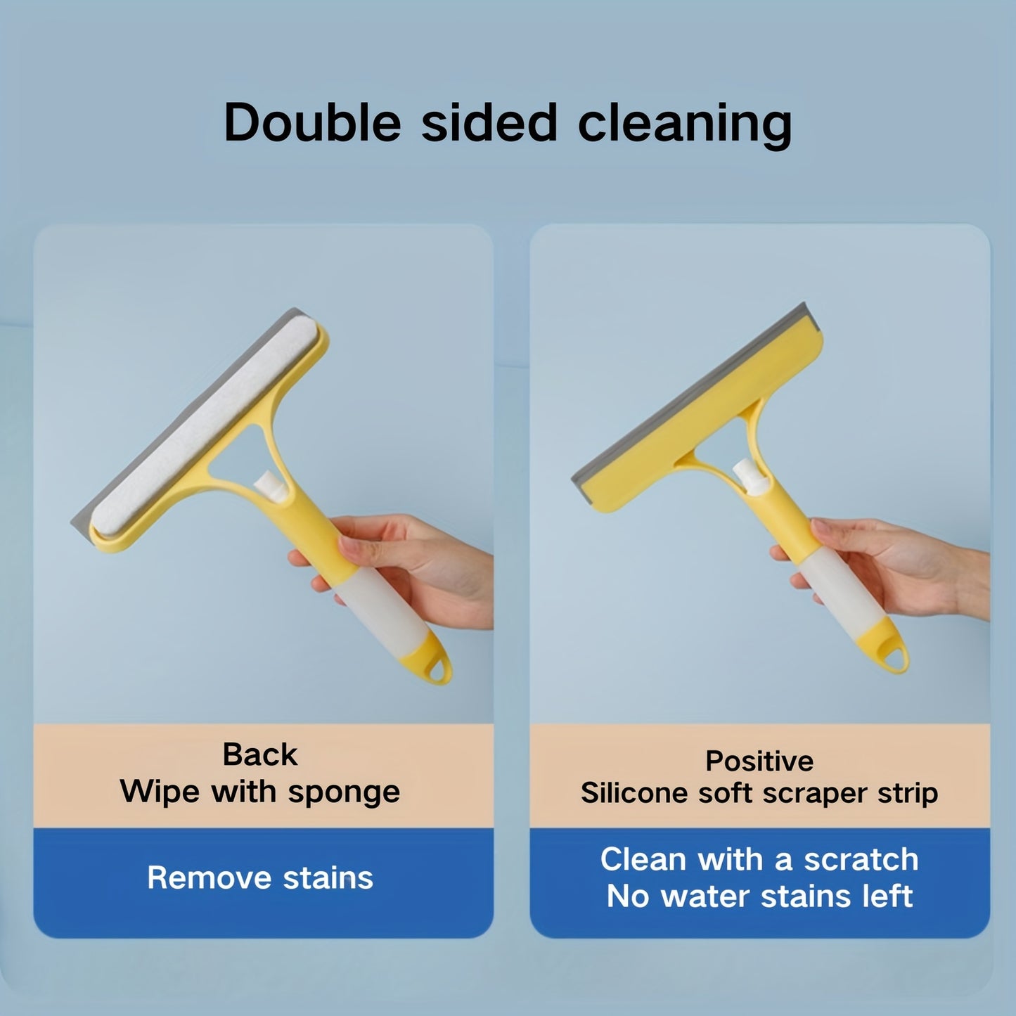 1pc ProClean Glass Squeegee with Built-In Sprayer - Effortless Streak-Free Shine for Windows, Mirrors &amp; Auto Glass - Essential Multi-Functional Home and Car Cleaning Tool for Sparkling Results