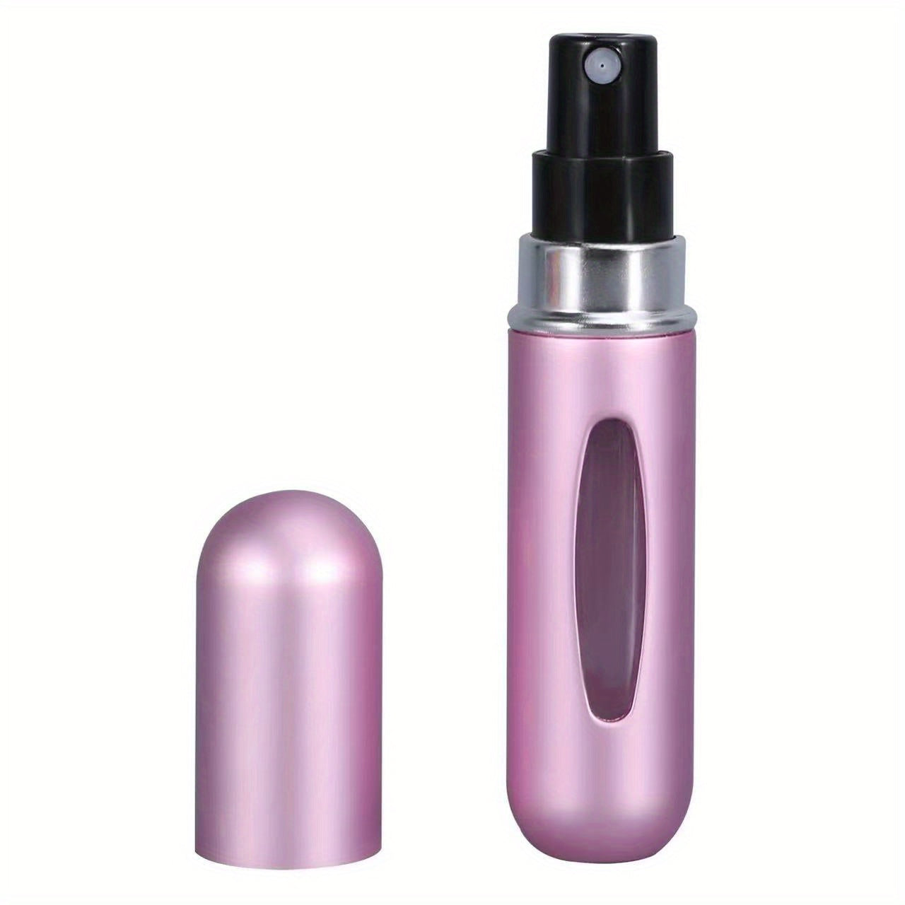 Botella de perfume compacta y recargable con atomizador: perfecta para viajar.