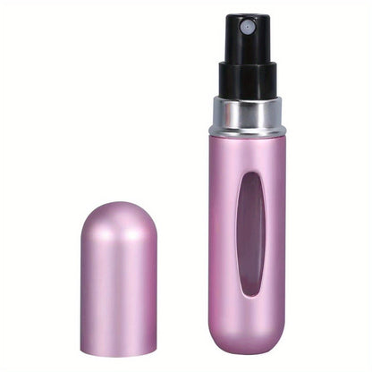 Botella de perfume compacta y recargable con atomizador: perfecta para viajar.