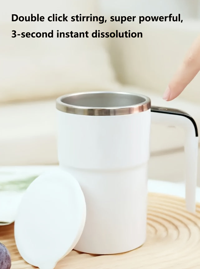 [Top-Rated] USB Rechargeable Electric Coffee Mug with Automatic Stirring - 304 Stainless Steel, Intelligent Temperature Control, Anti-Settling Design