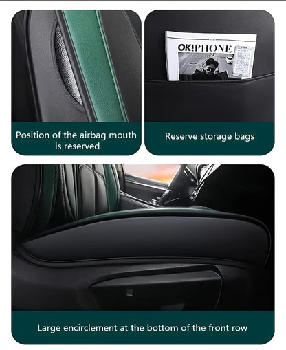 Premium Faux Leather Front Seat Cushion - Fit for Cars, SUVs & Pickups | All-Season Comfort Car Interior Accessory