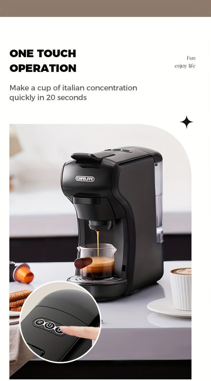 Cafetera de cápsulas 3 en 1 CAFELFFE, control de temperatura (caliente/frío), calentamiento, compatible con Dolce Gusto y café molido, cafetera automática para la cocina del hogar, gran regalo para Halloween, Navidad o Año Nuevo