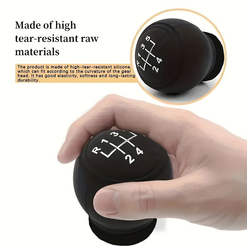 Non-Slip Silicone Car Shift Knob Cover - Dustproof &amp; Waterproof Grip Sleeve for Enhanced Vehicle Interior Accessories