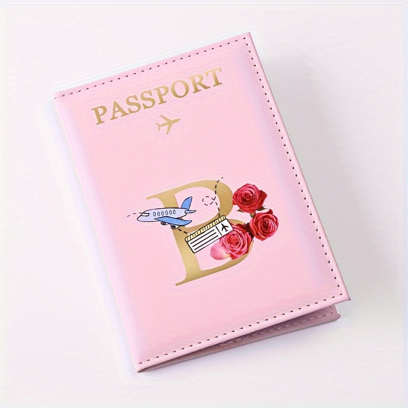 Creative Color Printing Letter Faux Leather Multi-Functional Passport Holder SIM Card ID Holder