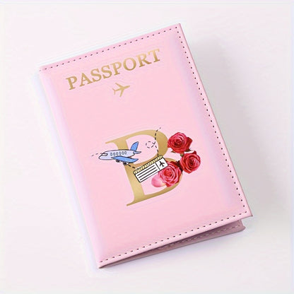 Creative Color Printing Letter Faux Leather Multi-Functional Passport Holder SIM Card ID Holder