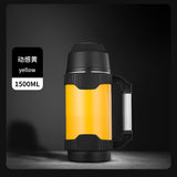 NRMEI Stainless Steel Travel Canteen – Large Capacity Portable Outdoor Vacuum Insulated Bottle with Tea Compartment, 60-Hour Heat Retention, 14+ Age Group Compatible, Dual 201 &amp; 304 Stainless Steel Construction